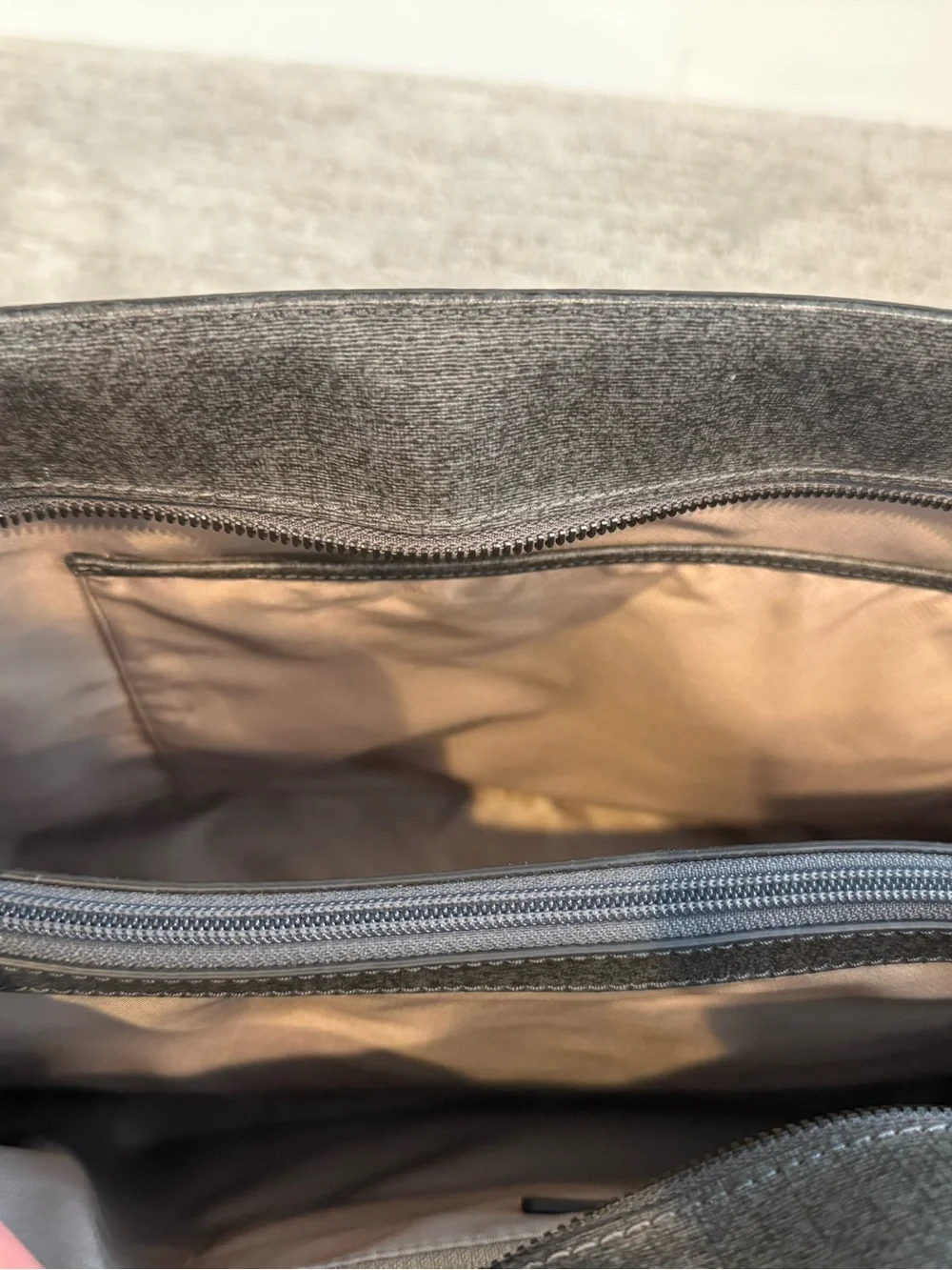 Tumi Sinclair Valerie Business Tote- gray coated canvas